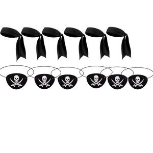 Kids Pirate Themed Party Favors for 6, 12 Piece Eye Patch Head Bands